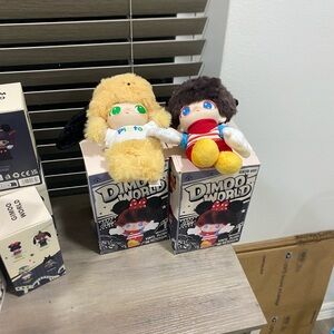 Disney Plush Toy Pair bundle keychain- Brown and Blue